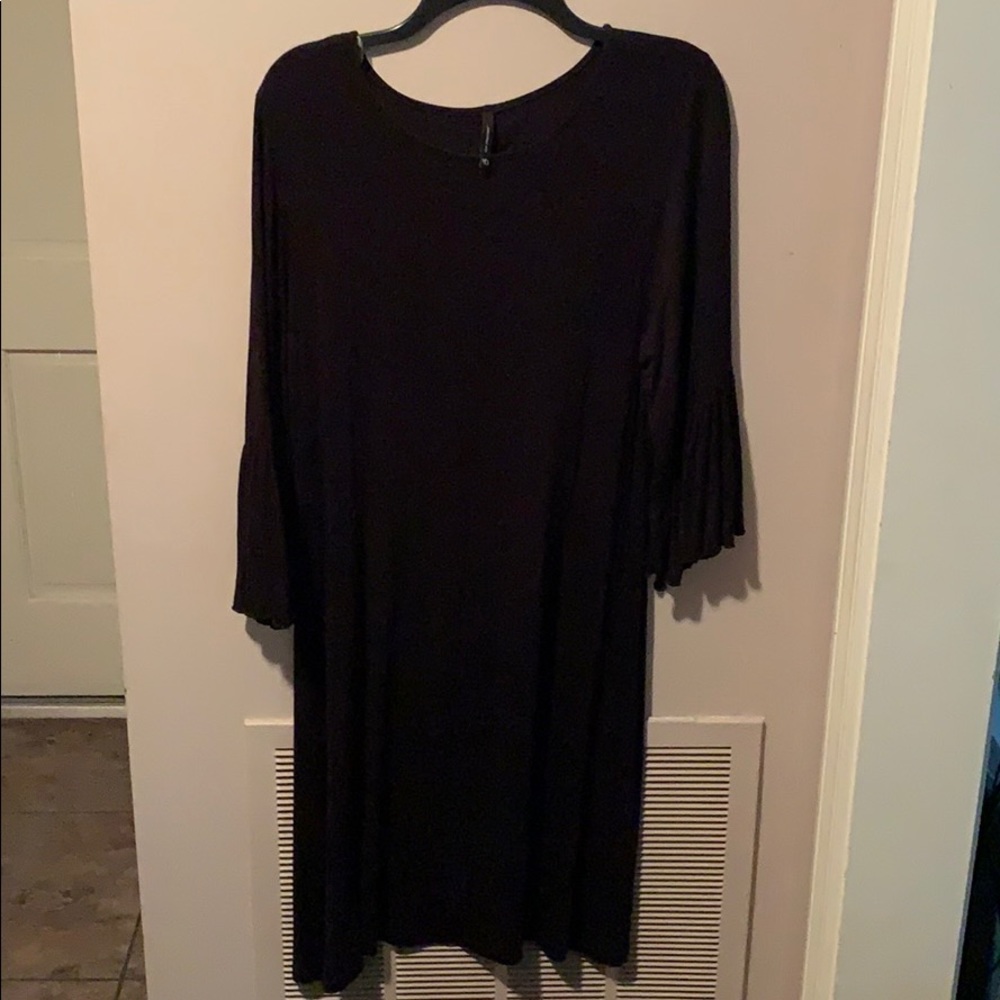 Black knit dress